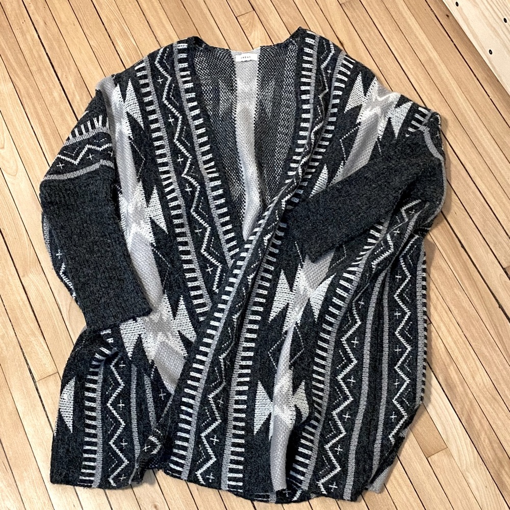 Tribal Blanket Wrap Sweater